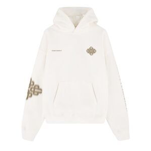 Couture Unisex Adult Graphic Print Drop Sleeve Hoodie / White